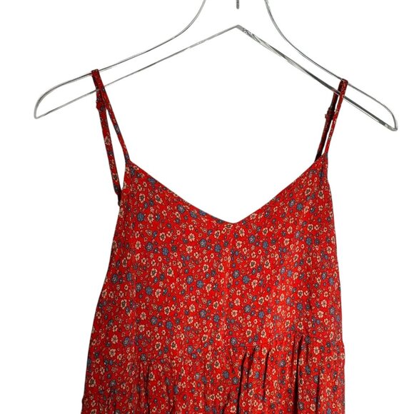 Natural Life romper playsuit womens size Medium red floral wide leg jumpsuit - Picture 4 of 9